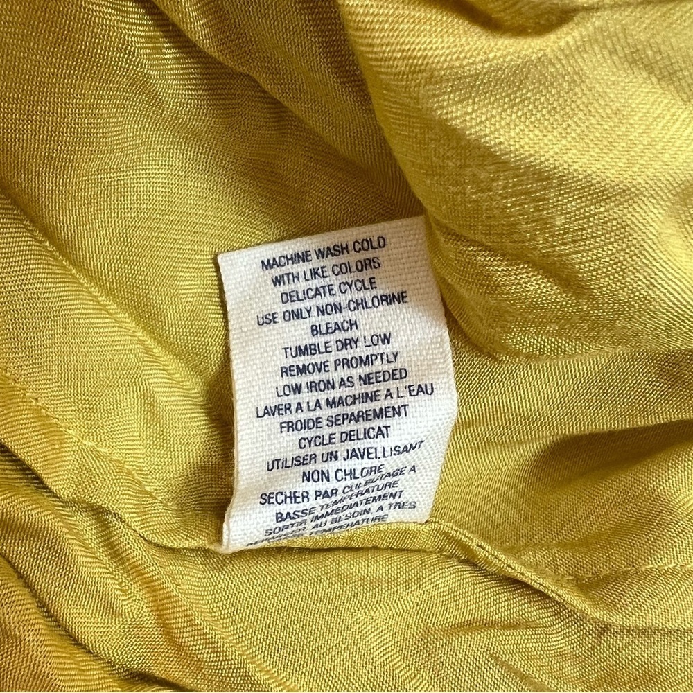 NWT Anthropologie Maeve Knit Babydoll Ruffle Tiered Mini Dress, Yellow Gold, XS - Picture 5 of 7